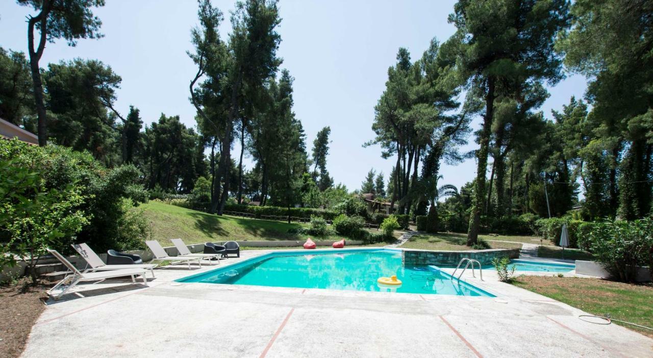 Villa Aurora In Sani With Garden And Pool Экстерьер фото