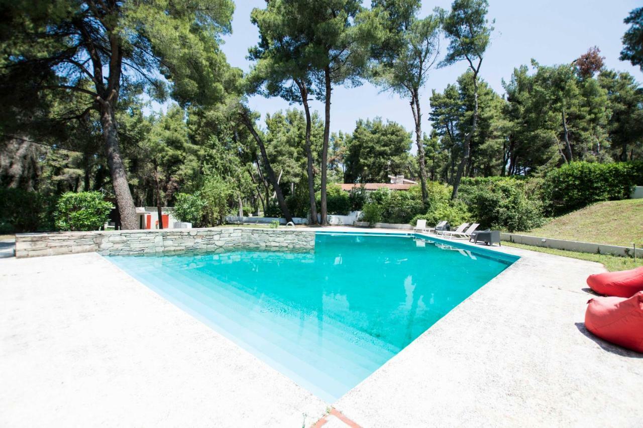 Villa Aurora In Sani With Garden And Pool Экстерьер фото