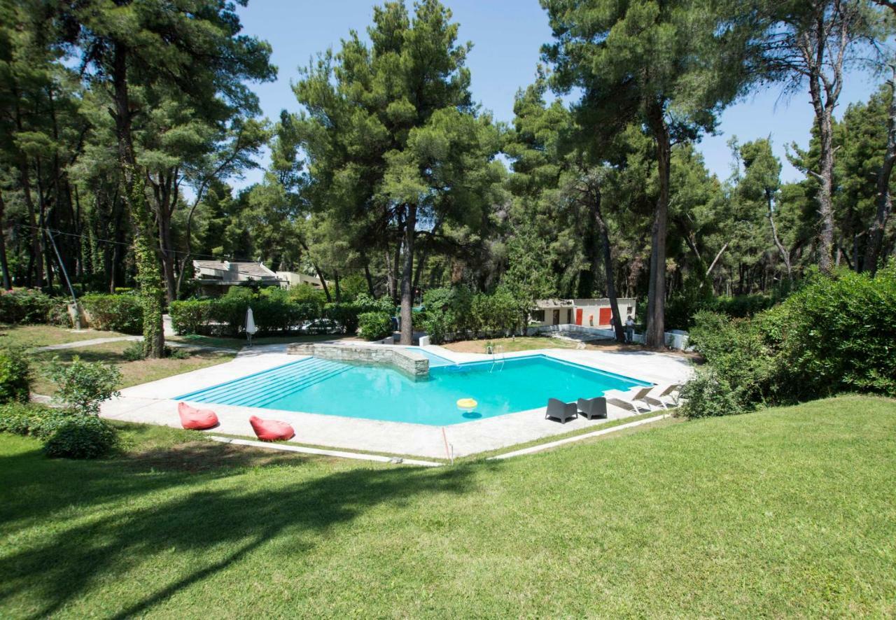 Villa Aurora In Sani With Garden And Pool Экстерьер фото